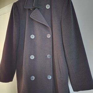 L.L. Bean Women's Navy Blue Pea Coat